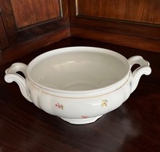 Zuppiera vintage anni quaranta porcellana ceca bianca a fiori perfetta - gift 