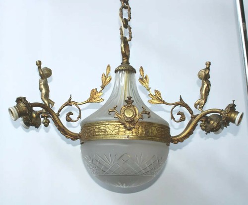 Lampadario antico bronzo