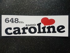 Adesivo Radio Caroline 648khz classico vinile sticker retrò pirata 160x50mm 