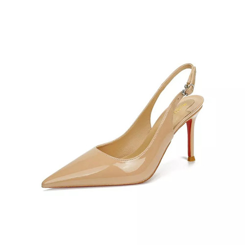 Decolte slingback nude vernice - slingback,