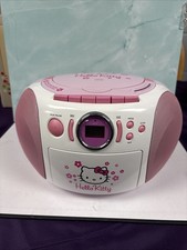 Radio AM/FM Hello Kitty vintage/lettore CD/lettore cassette funzionante