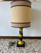 LAMPADA VINTAGE CON BASE IN CERAMICA DECORATA
