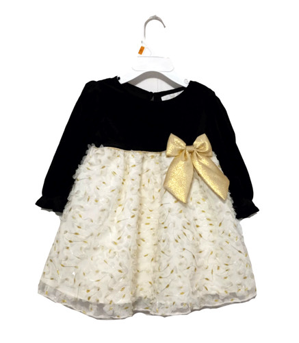 Abito natalizio bambina nero