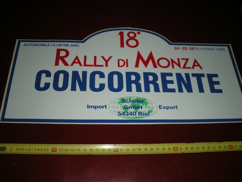 Rally targa adesivo sticker - targa,