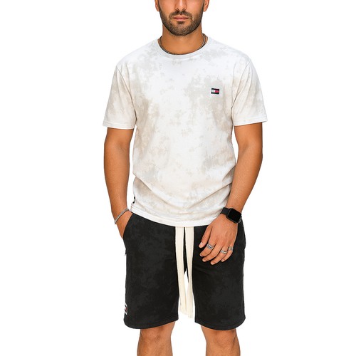 Set uomo shirt shorts cotone - set,