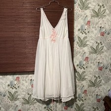 Rara camicia da notte Elsa Schiaparelli rosa/bianco vintage anni 50