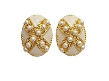 Orecchini Finta Perla X O Clip