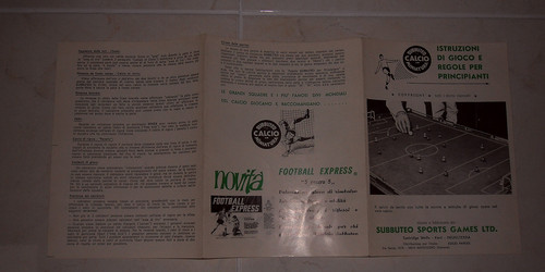 Subbuteo istruzioni di - **,