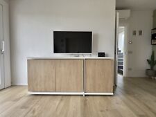 Madia moderna 180x50 h85cm bianco/legno