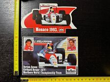 MARLBORO McLAREN F1 AYRTON SENNA BERGER 2 STICKERS AUTOCOLLANT AUFKLEBER ADESIVO