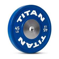 Piastra paraurti Titan Fitness Elite 45 LB singola blu Elite competizione