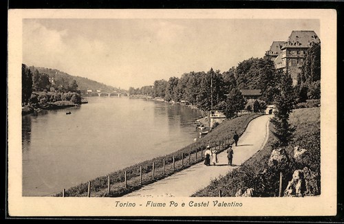 Cartolina torino fiume e - po,