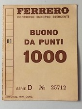 Ferrero - Concorso Europeo Esercenti - Buono da punti 1000.