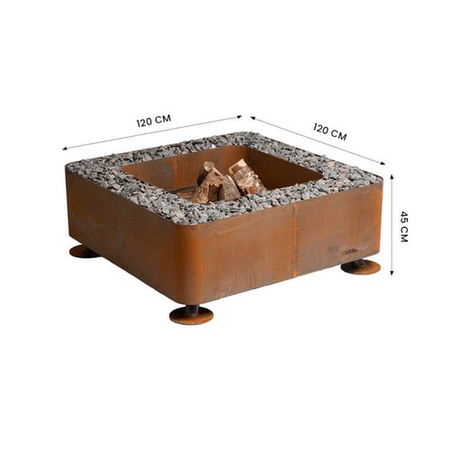 Focolare acciaio corten - acciaio,