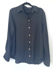 Zara blusa nera con bottoni