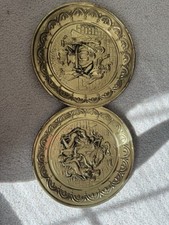 Vintage Pair Brass Wash