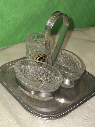 Saliera vintage crystal lead - saliera,