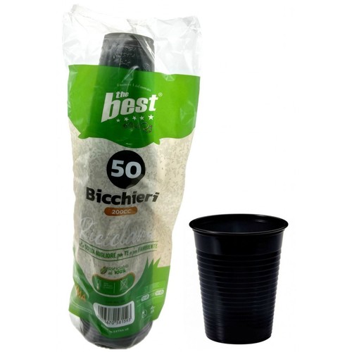 Bicchieri plastica nero - bicchieri,
