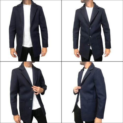 Cappotto uomo elegante blu - cappotto,