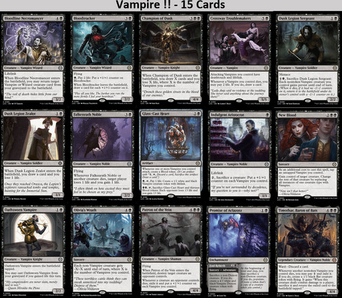 Vampire creatures mtg - vampire,