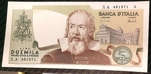 2000 lire galileo - lire, galilei