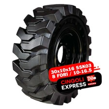 Pneumatici antiforatura gomma piena per minipala bobcat 10-16.5 SSK03 30x10x16
