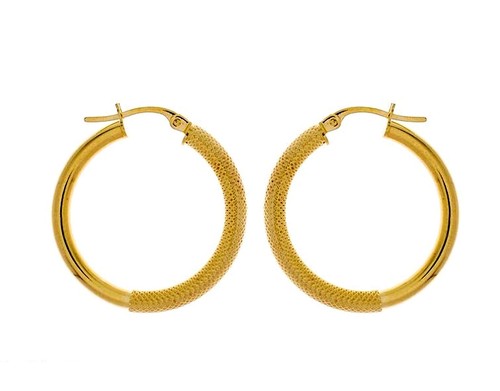 Orecchini oro a - in,