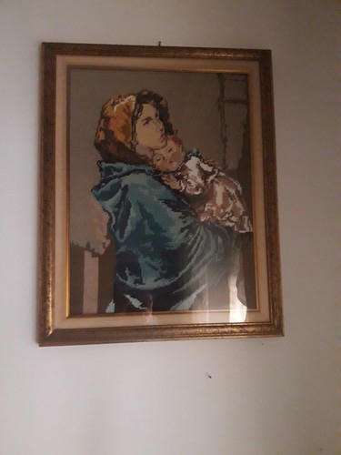 Quadro ricamo con cornice - quadro,