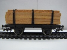 RIVAROSSI C T scala H0 F.S. Carro pianale con carico di assi in legno