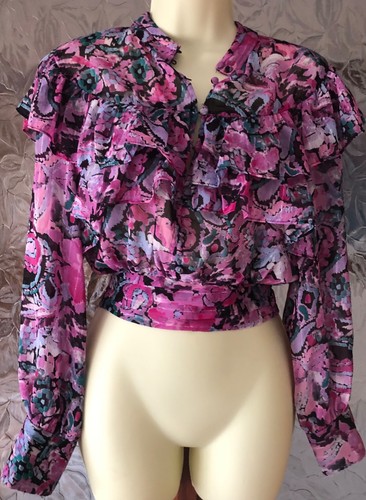 Blusa zara floreale crop - blusa, rosa