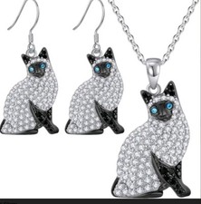 Set collana orecchini gatto