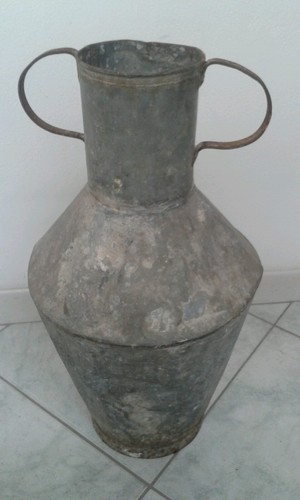 Antica anfora ferro zincato - anfora, in