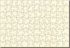 Puzzle in legno bianco