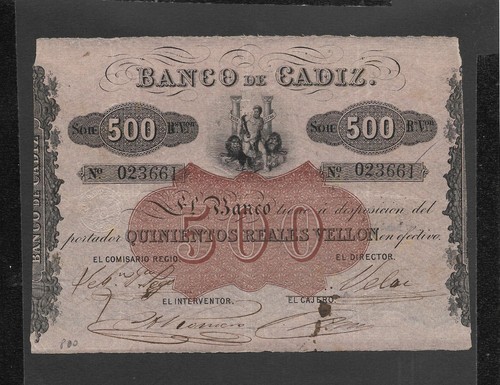 500 reales vellon - 500,