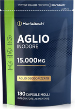 Aglio Capsule Inodore 15000Mg | 180 Capsule Molli per 6 Mesi | Estratto Di Aglio