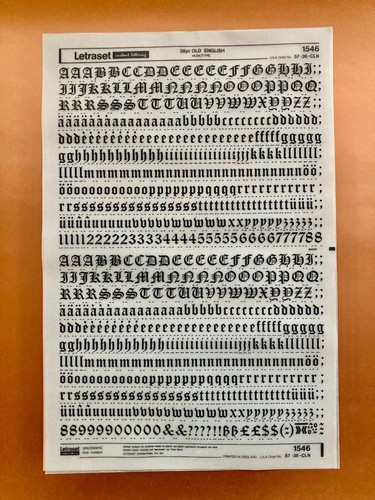 Letraset 1546 old english - 1546,