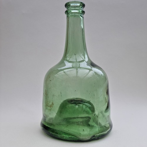 Vintage green glass wine - glass,