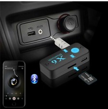 KIT VIVAVOCE Per Auto FM MP3 Aux 3.5mm BLUETOOTH trasmettitore per Altoparlante 