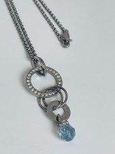 Collana in acciaio Morellato Eclipse Acquamarina