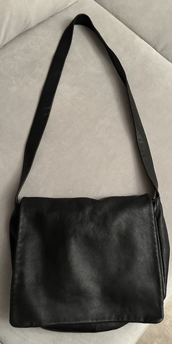 Black leather long handle - long,