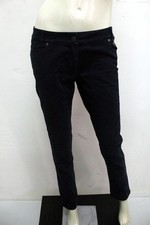 Pantaloni Jeckerson Donna Taglia 30/44 Blu Slim Fit Elasticizzati Originali Moda