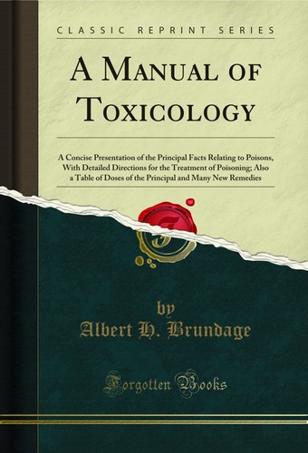 Manual toxicology - of,