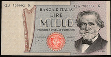 X 1 BANCONOTA  1000 LIRE