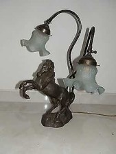 Lampada da tavolo ingresso sala soggiorno antico stile liberty inizi 900 cavallo