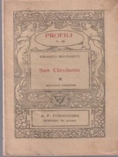 SAN GIROLAMO PRIMA EDIZIONE  BUONAIUTI ERNESTO FORMIGGINI 1919 PROFILI