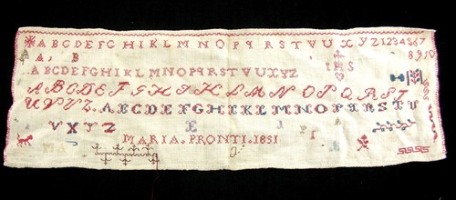 Antico imparaticcio sampler - imparaticcio,