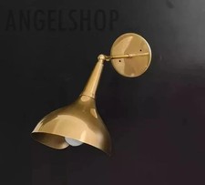 Applique da parete antica 1 pezzo in ottone grezzo stile stilnovo luce metà s...