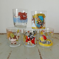 Lotto Mix 5 Bicchieri Nutella (Shrek, Animaniacs, Monster Allergy, Asterix)