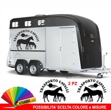 2 Adesivi TRASPORTO CAVALLI