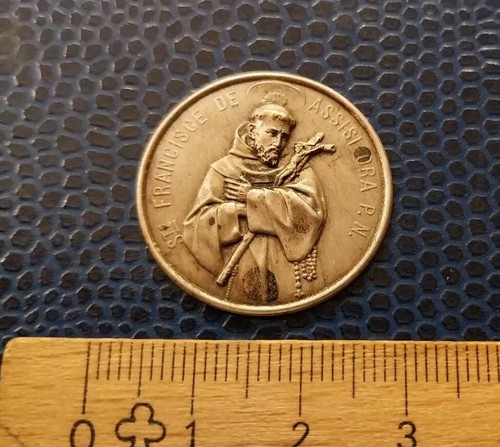 Placca medaglia san - placca, francesco